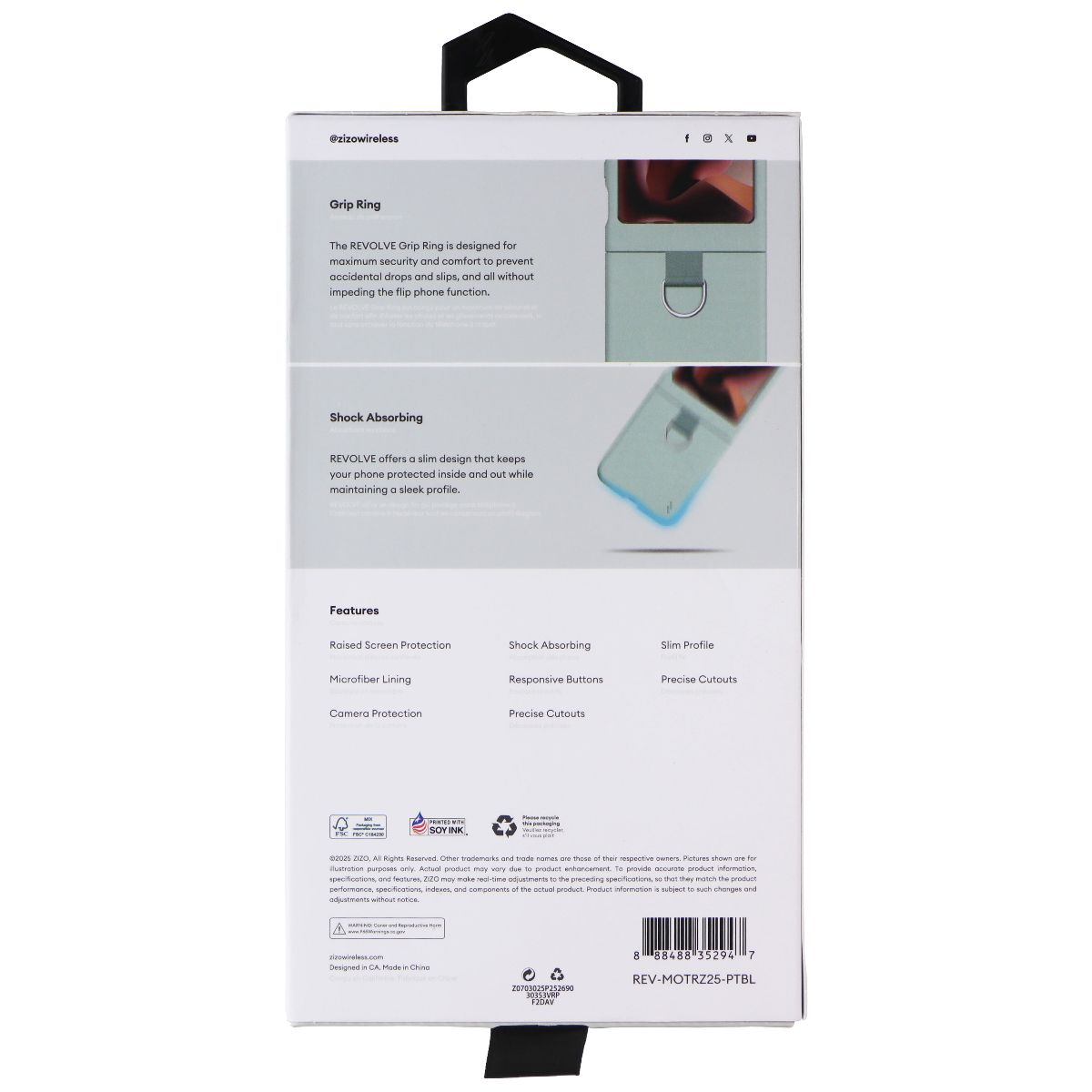 ZIZO Revolve Series Case for Motorola Razr (2025) - Pastel Blue Cell Phone - Cases, Covers & Skins Zizo - Simple Cell Bulk Wholesale Pricing - USA Seller