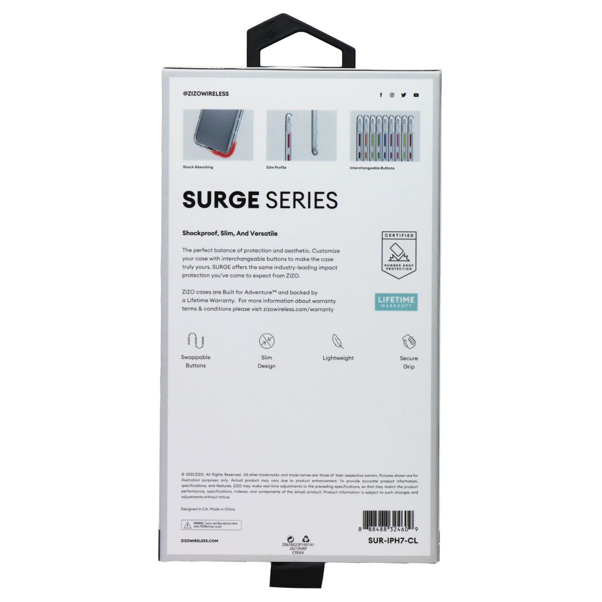 ZIZO Surge Series Case for Apple iPhone SE (3rd/2nd)/8/7 - Clear Cell Phone - Cases, Covers & Skins Zizo - Simple Cell Bulk Wholesale Pricing - USA Seller