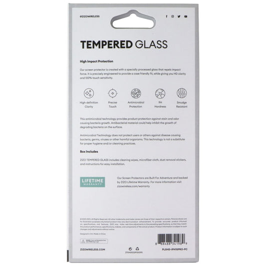ZIZO Tempered Glass Screen Protector for Apple iPhone 15 Pro - Privacy Cell Phone - Screen Protectors Zizo - Simple Cell Bulk Wholesale Pricing - USA Seller