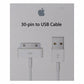 Apple ( MA591G/C ) 3.3Ft Charge and Sync Cable for 30 Pin Devices - White Cell Phone - Cables & Adapters Apple    - Simple Cell Bulk Wholesale Pricing - USA Seller