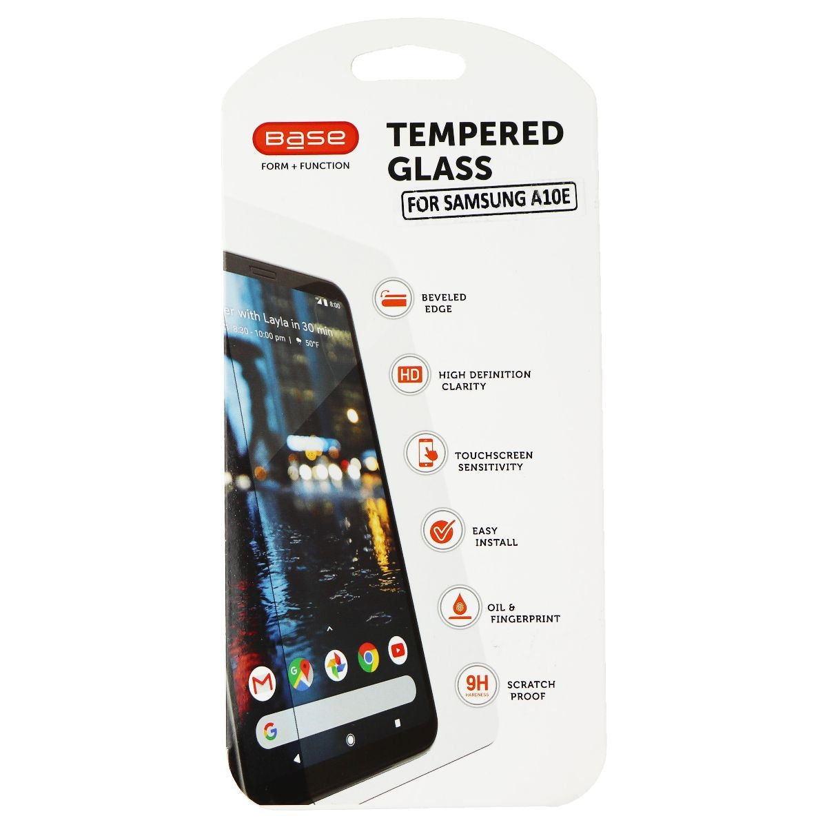 Base Tempered Glass Screen Protector for Samsung A10e - Clear Cell Phone - Screen Protectors Base - Simple Cell Bulk Wholesale Pricing - USA Seller