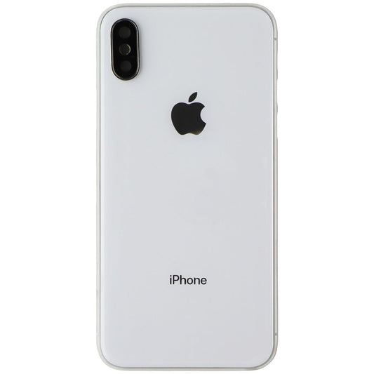 Repair Part - Back Glass with Frame + Cam Glass for iPhone X - Silver/White Cell Phone - Replacement Parts & Tools Unbranded - Simple Cell Bulk Wholesale Pricing - USA Seller