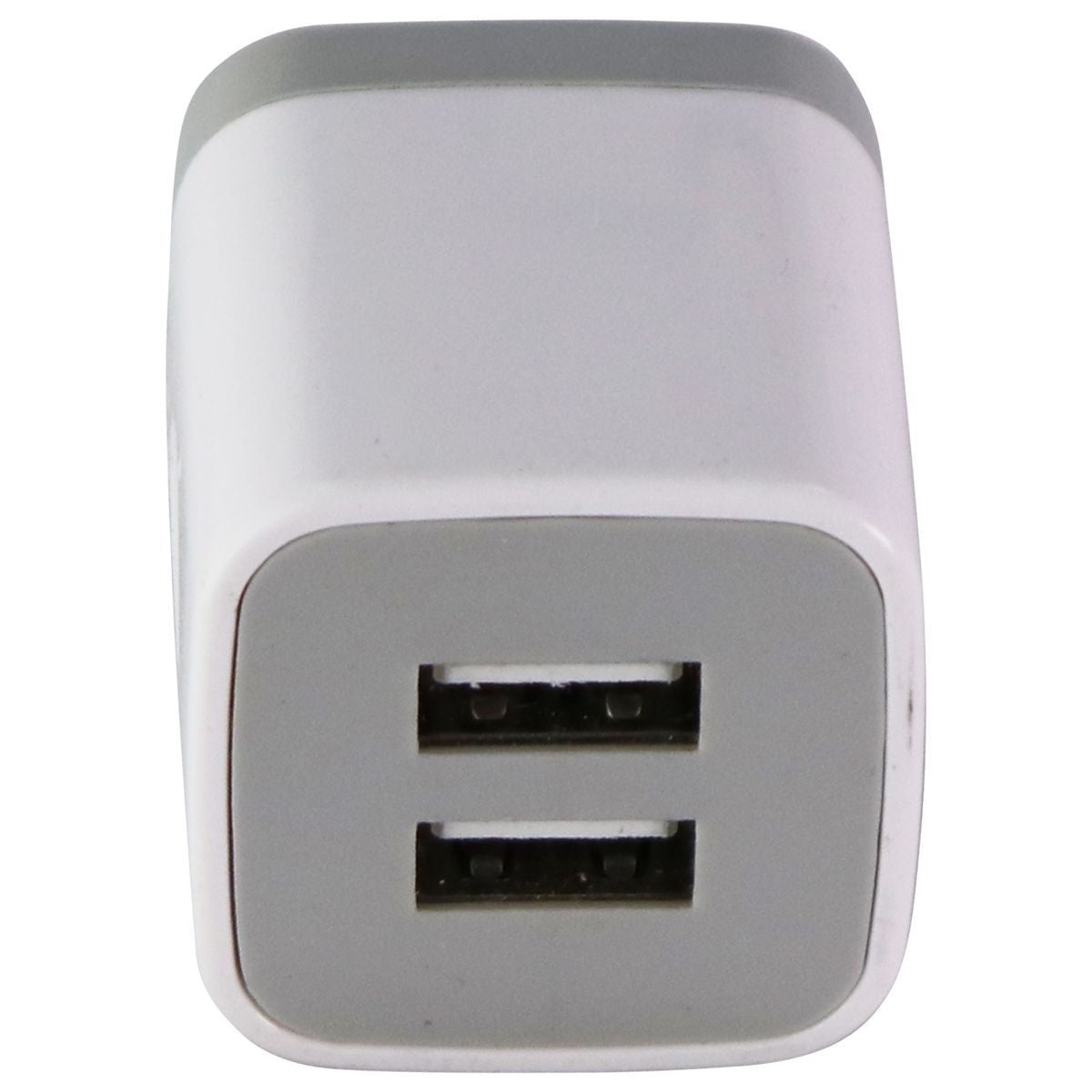 Universal (5V/2.1A) Dual USB Wall Charger Travel Adapter - White/Gray (US2018) Cell Phone - Chargers & Cradles Unbranded    - Simple Cell Bulk Wholesale Pricing - USA Seller