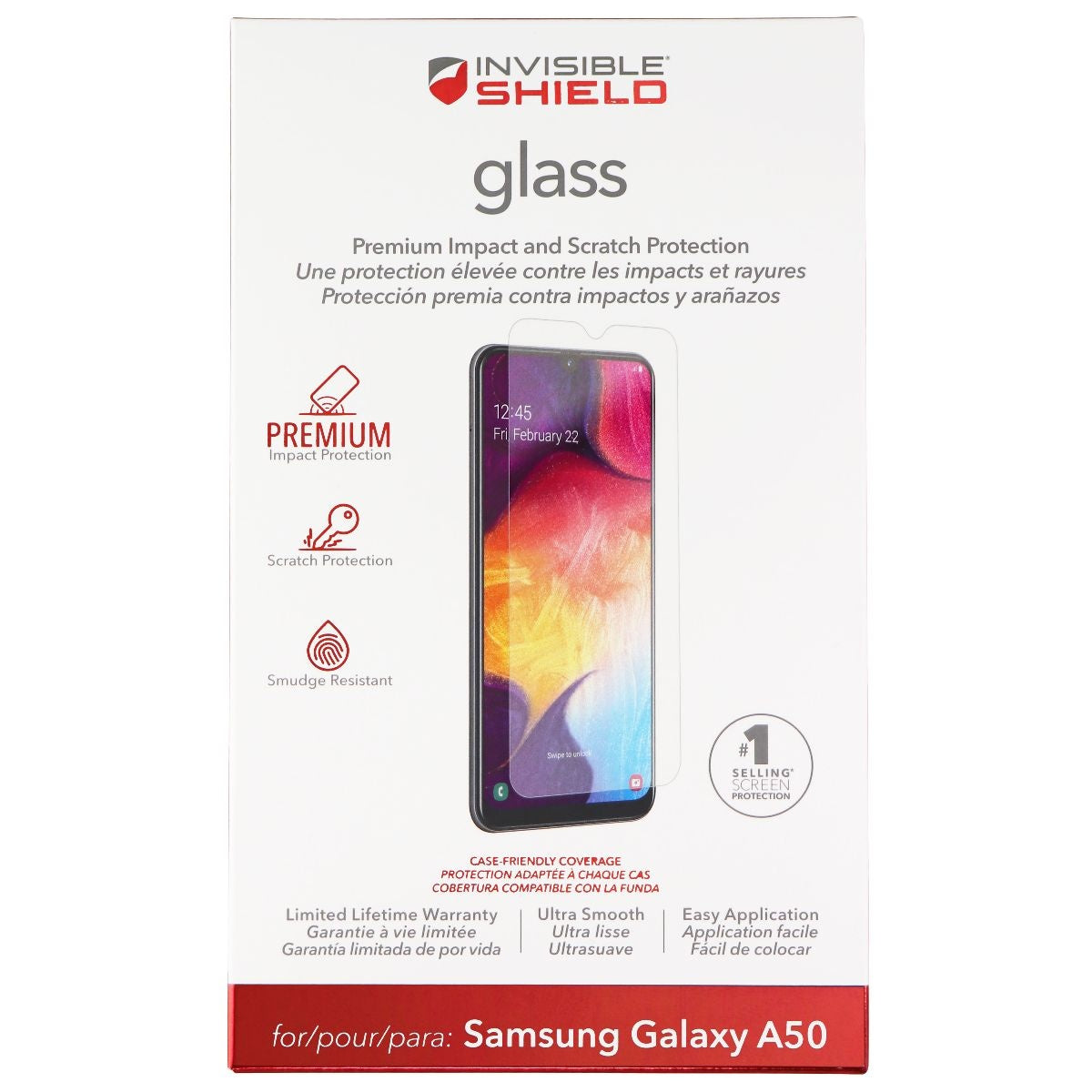 ZAGG Tempered Glass Screen Protector for Samsung Galaxy A50 - Clear Cell Phone - Screen Protectors Zagg - Simple Cell Bulk Wholesale Pricing - USA Seller