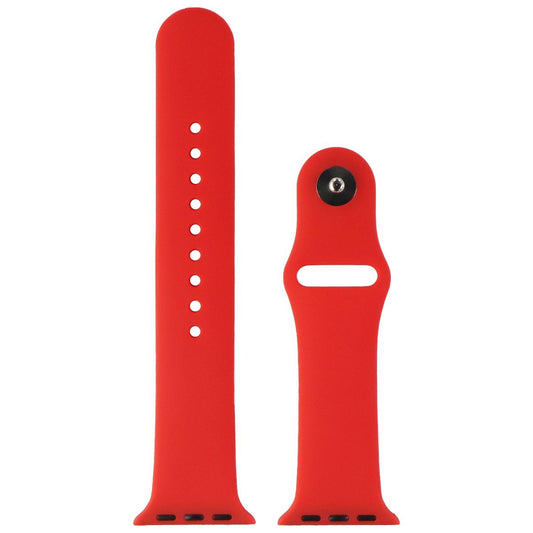 Silicone Watch Band for Apple Watch 38/40/41mm Cases - Red - Large Smart Watch Accessories - Watch Bands Unbranded    - Simple Cell Bulk Wholesale Pricing - USA Seller