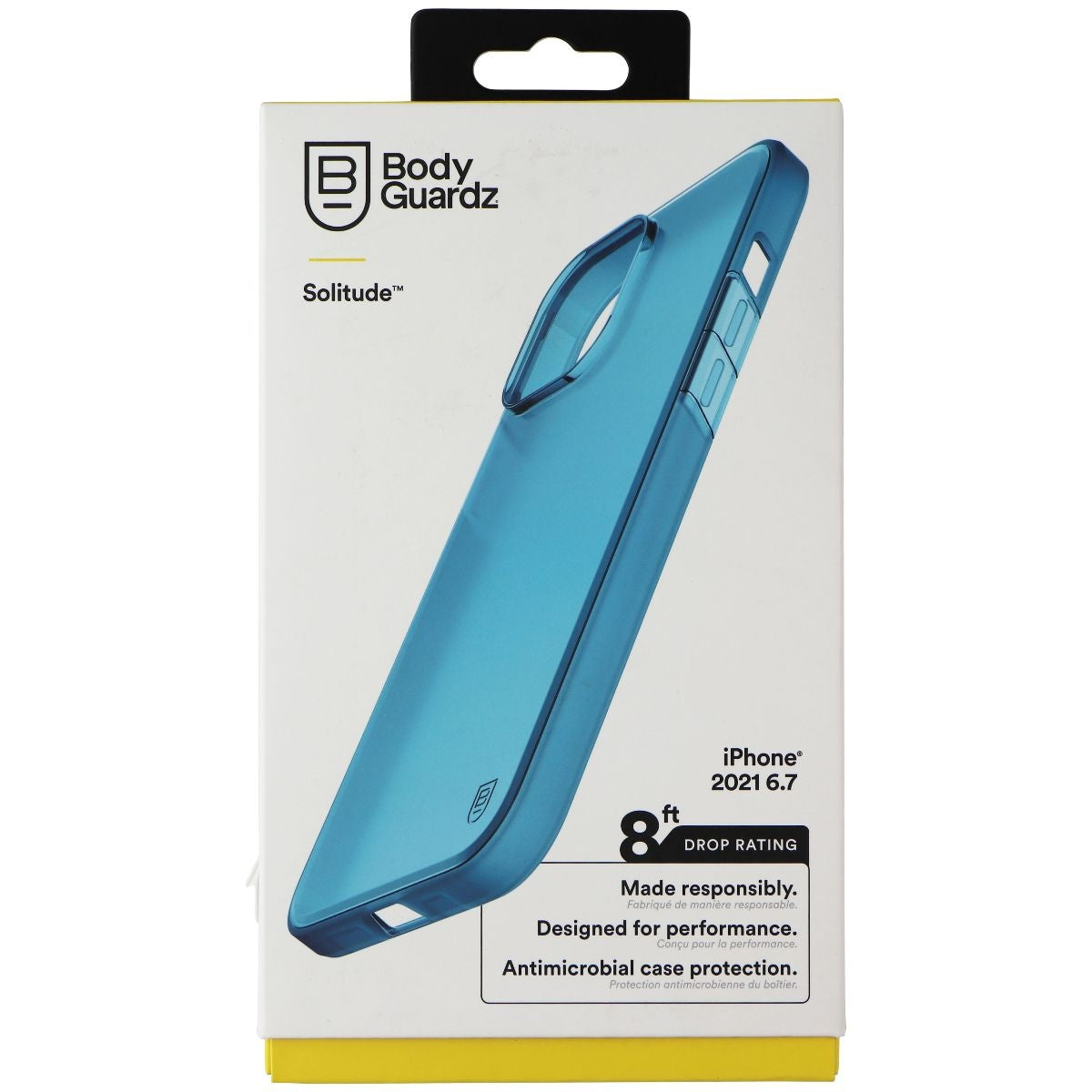 BodyGuardz Solitude Series Gel Case for iPhone 13 Pro Max - Neon Blue Cell Phone - Cases, Covers & Skins BODYGUARDZ    - Simple Cell Bulk Wholesale Pricing - USA Seller