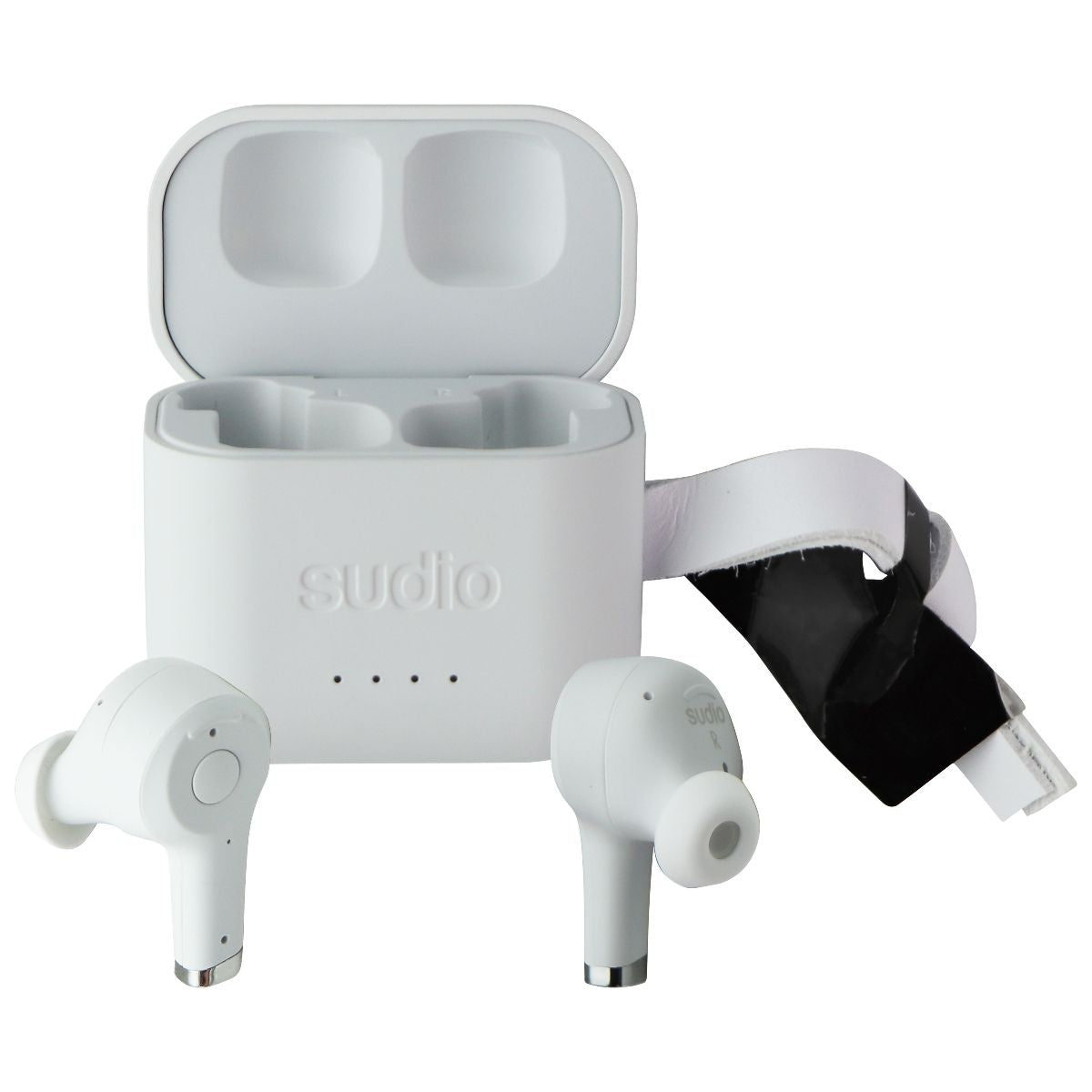 Sudio ETT Active Noise Cancelling True Wireless Earbuds - White (ETTWHT) Portable Audio - Headphones Sudio    - Simple Cell Bulk Wholesale Pricing - USA Seller