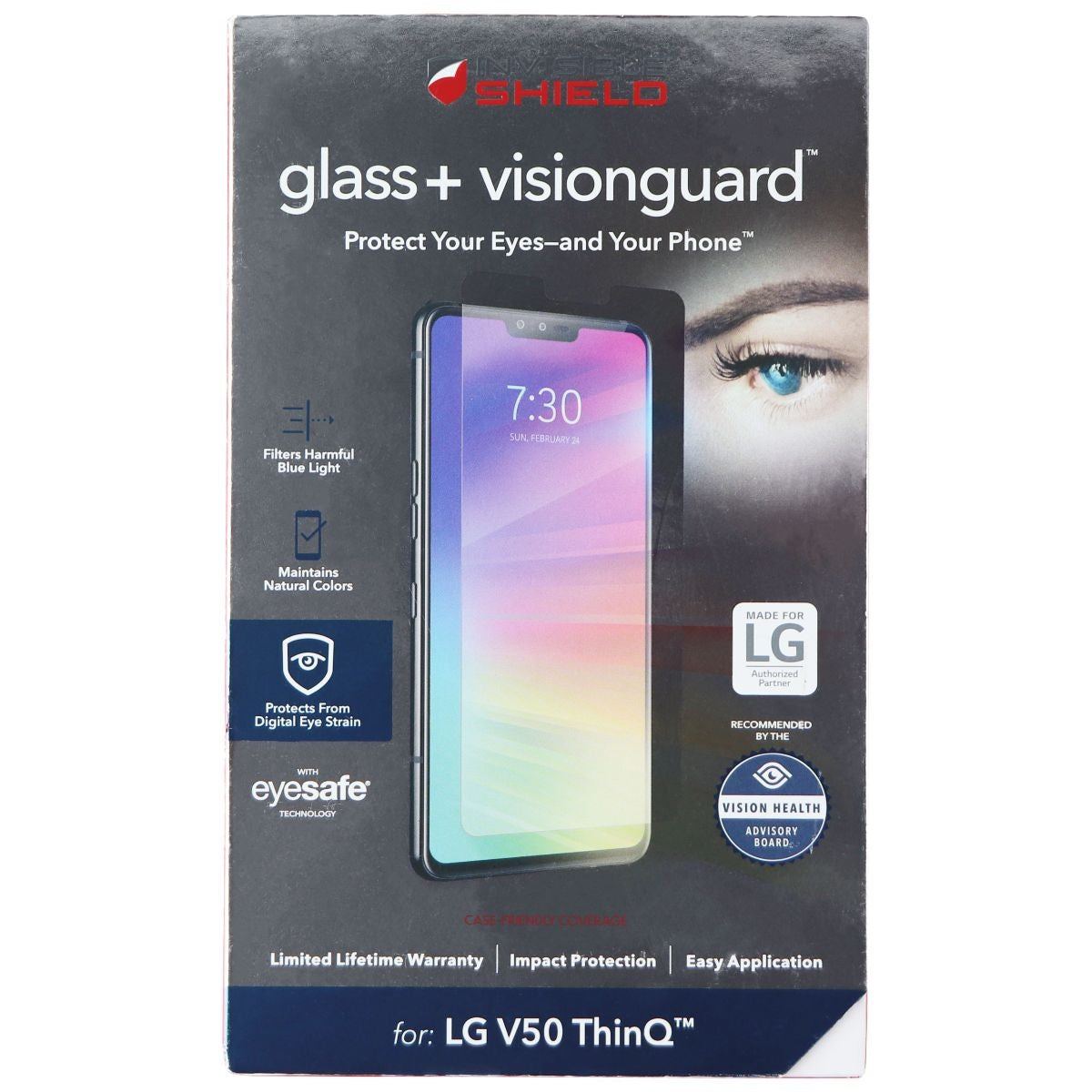 ZAGG InvisibleShield (Glass+ VisionGuard) Screen Protector for LG V50 ThinQ
