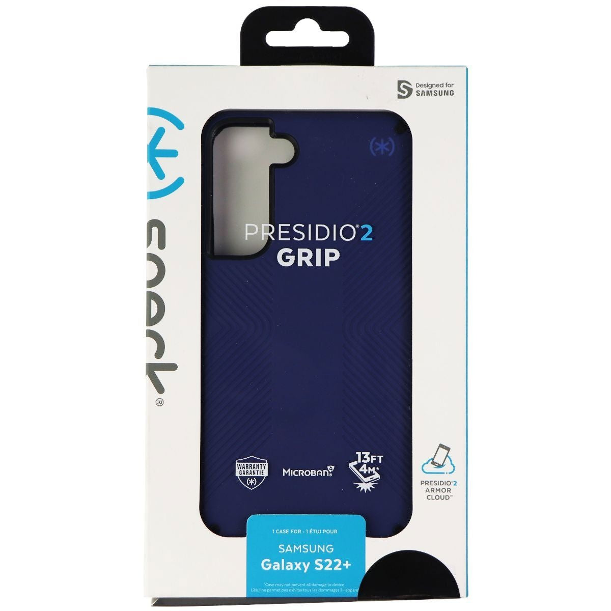 Speck Presidio2 Grip Case for Galaxy (S22+) - Coastal Blue/Black/Storm Blue Cell Phone - Cases, Covers & Skins Speck    - Simple Cell Bulk Wholesale Pricing - USA Seller