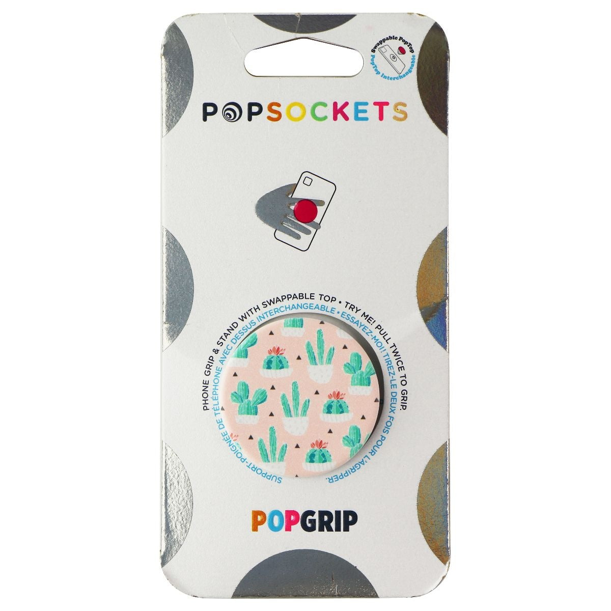 PopSockets: PopGrip Expanding Stand & Grip w/ Swappable Top - Cactus Pot Cell Phone - Mounts & Holders PopSockets - Simple Cell Bulk Wholesale Pricing - USA Seller
