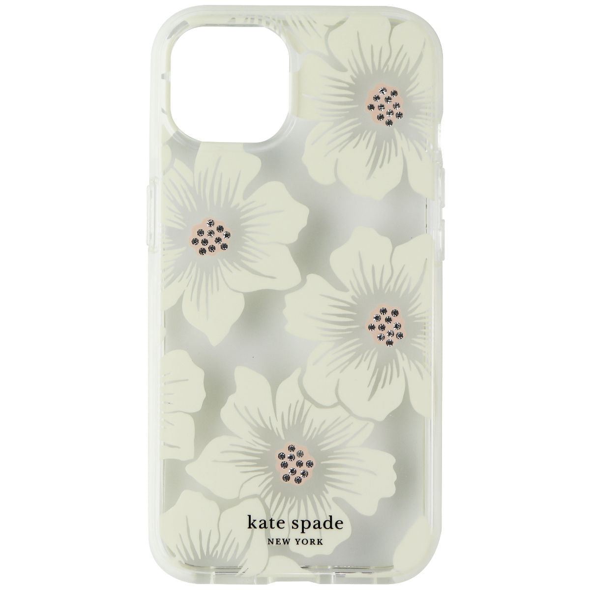 Kate Spade New York Series Case for iPhone 13 - Hollyhock Floral Clear Cell Phone - Cases, Covers & Skins Kate Spade    - Simple Cell Bulk Wholesale Pricing - USA Seller