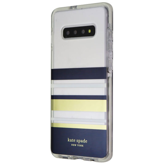 Kate Spade Defensive Hardshell Case for Samsung Galaxy S10+ - Stripe Black/Gold Cell Phone - Cases, Covers & Skins Kate Spade    - Simple Cell Bulk Wholesale Pricing - USA Seller