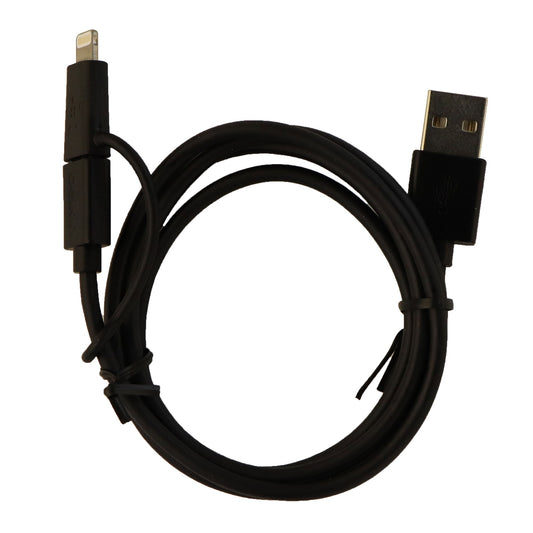 Belkin (3 Foot) Micro-USB and Lightning 8-Pin Switch Tip USB Cable - Black Cell Phone - Cables & Adapters Belkin - Simple Cell Bulk Wholesale Pricing - USA Seller