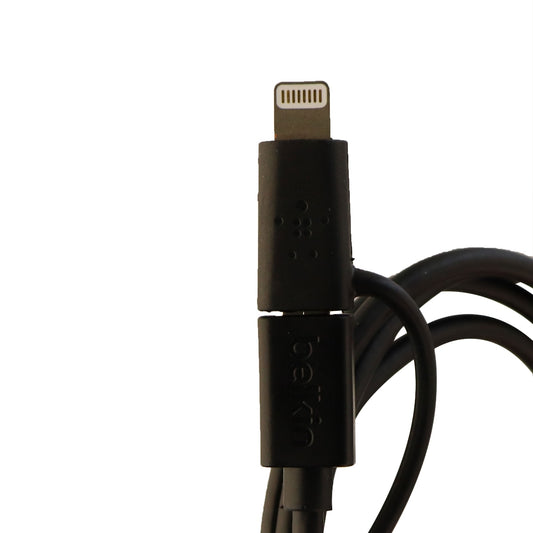 Belkin (3 Foot) Micro-USB and Lightning 8-Pin Switch Tip USB Cable - Black Cell Phone - Cables & Adapters Belkin - Simple Cell Bulk Wholesale Pricing - USA Seller