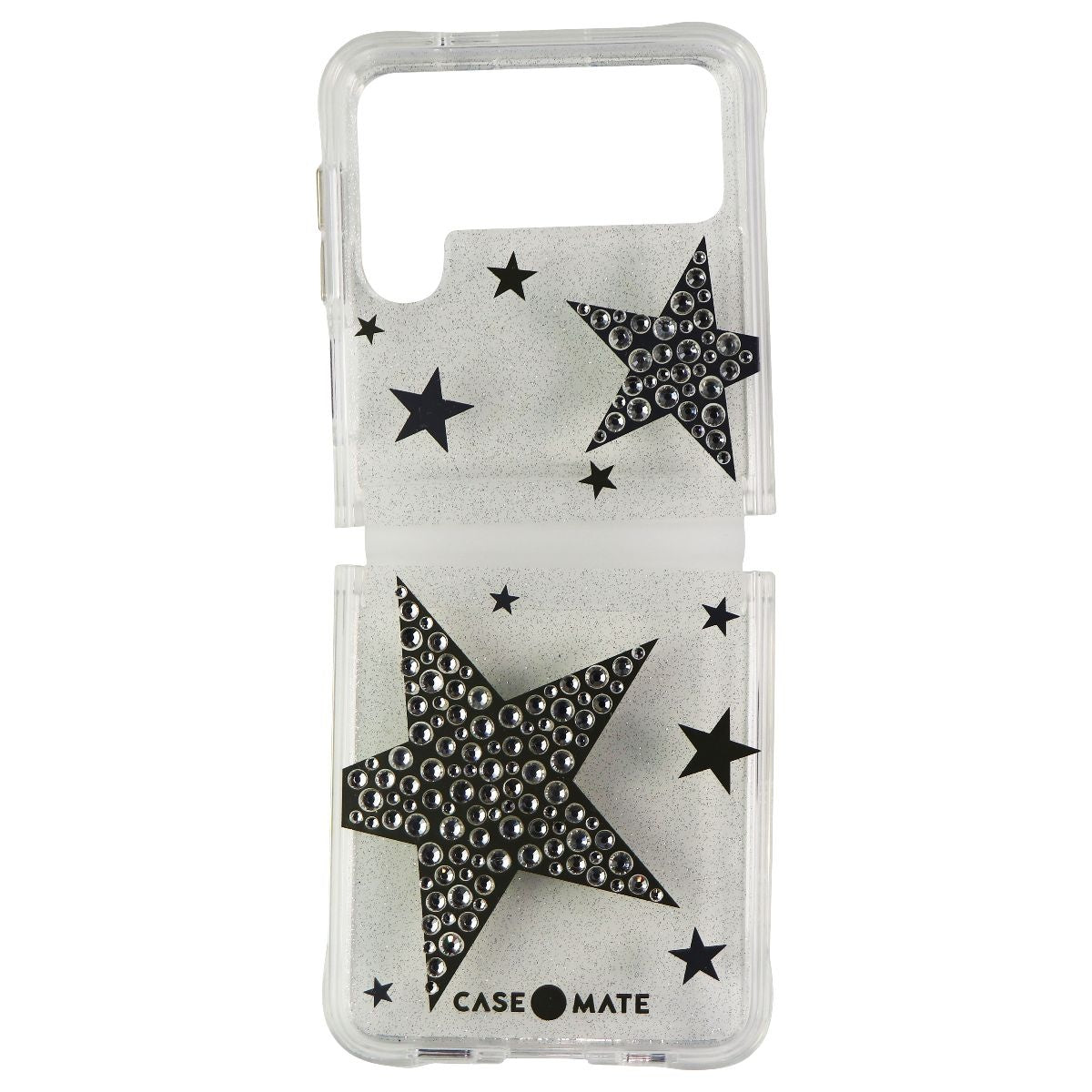 Case-Mate Sheer SuperStar Case for Samsung Galaxy Z Flip3 5G - Silver/Gold/Clear Cell Phone - Cases, Covers & Skins Case-Mate - Simple Cell Bulk Wholesale Pricing - USA Seller