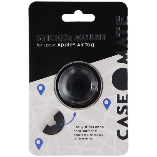 Case-Mate Sticker Mount Case for AirTags - Sticks to Most Hard Surfaces - Black Cell Phone - Mounts & Holders Case-Mate    - Simple Cell Bulk Wholesale Pricing - USA Seller