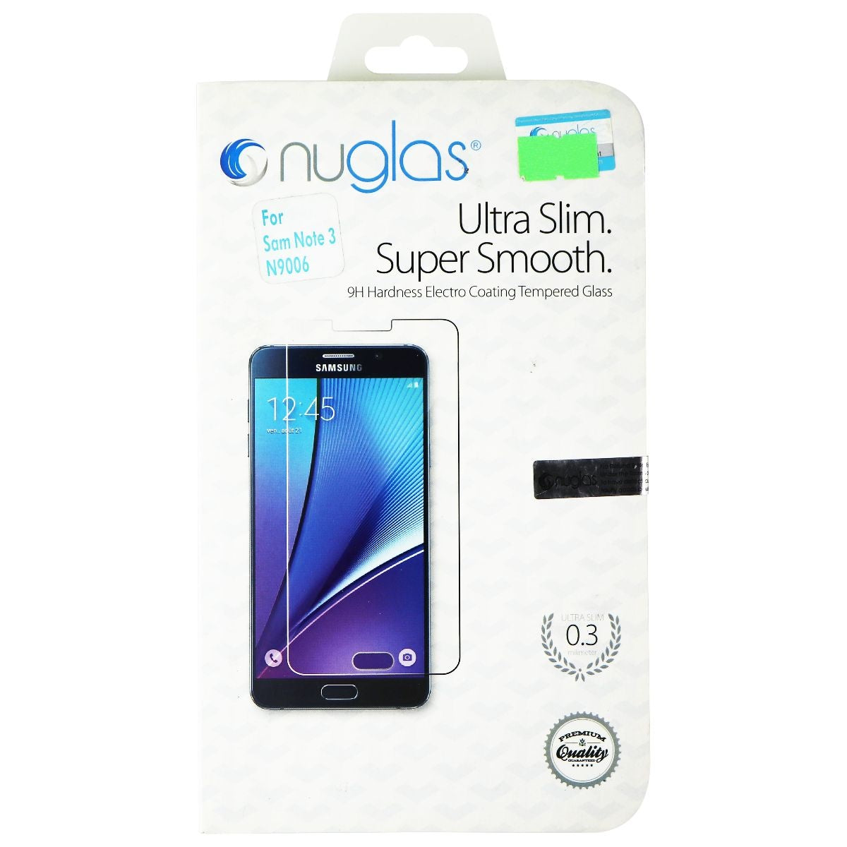 NuGlas Tempered Glass Screen Protector for Samsung Note 3 - Clear Cell Phone - Screen Protectors Nuglas - Simple Cell Bulk Wholesale Pricing - USA Seller