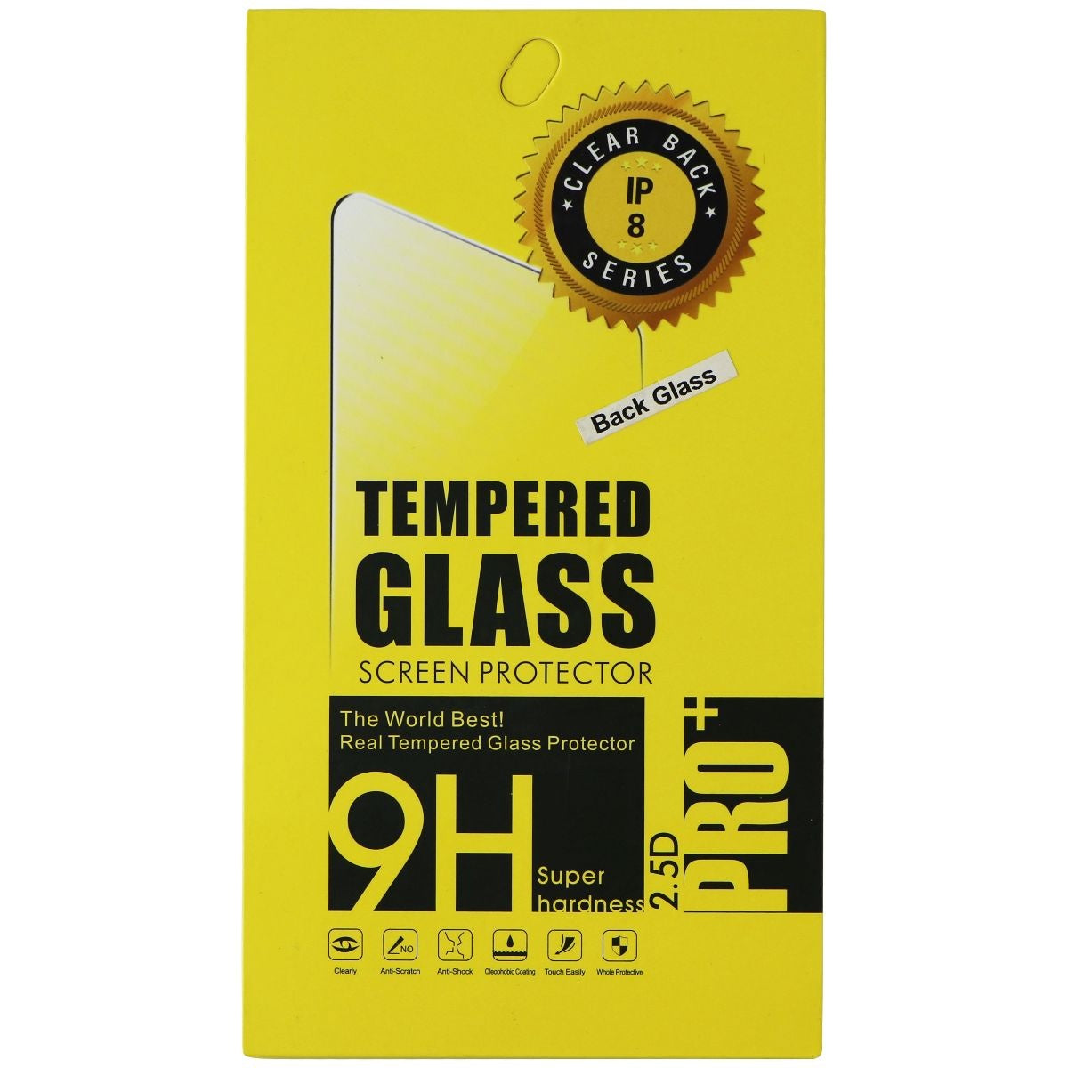 Tempered (Back Glass) Protector (PRO+) for Apple iPhone 8 (Back Glass Only) Cell Phone - Screen Protectors Unbranded    - Simple Cell Bulk Wholesale Pricing - USA Seller