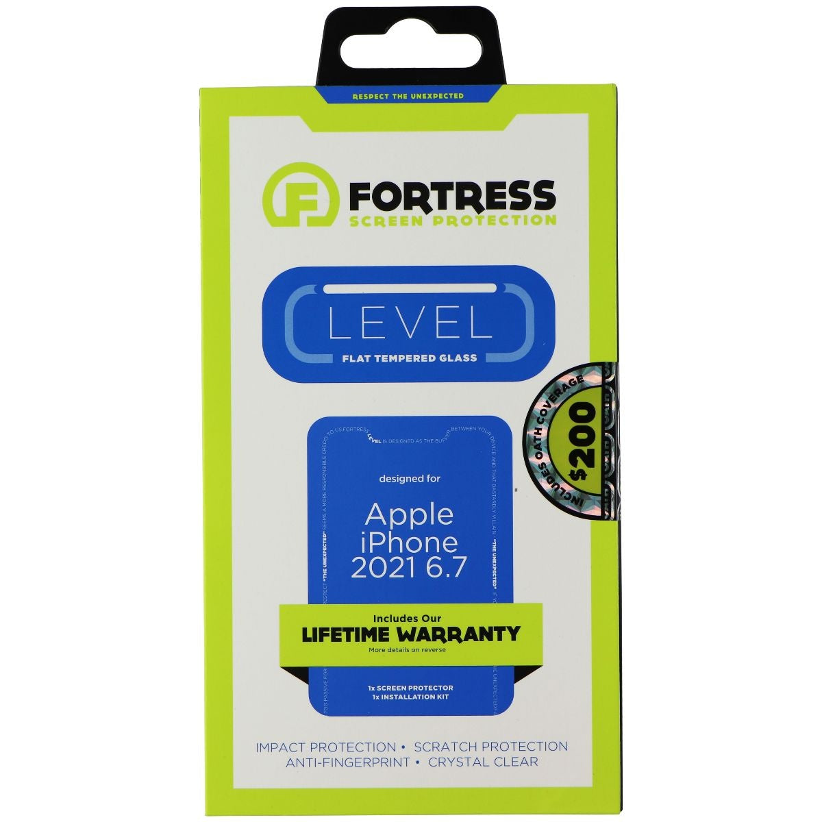 Fortress LEVEL Flat Tempered Glass for Apple iPhone 13 Pro Max Cell Phone - Screen Protectors Fortress - Simple Cell Bulk Wholesale Pricing - USA Seller
