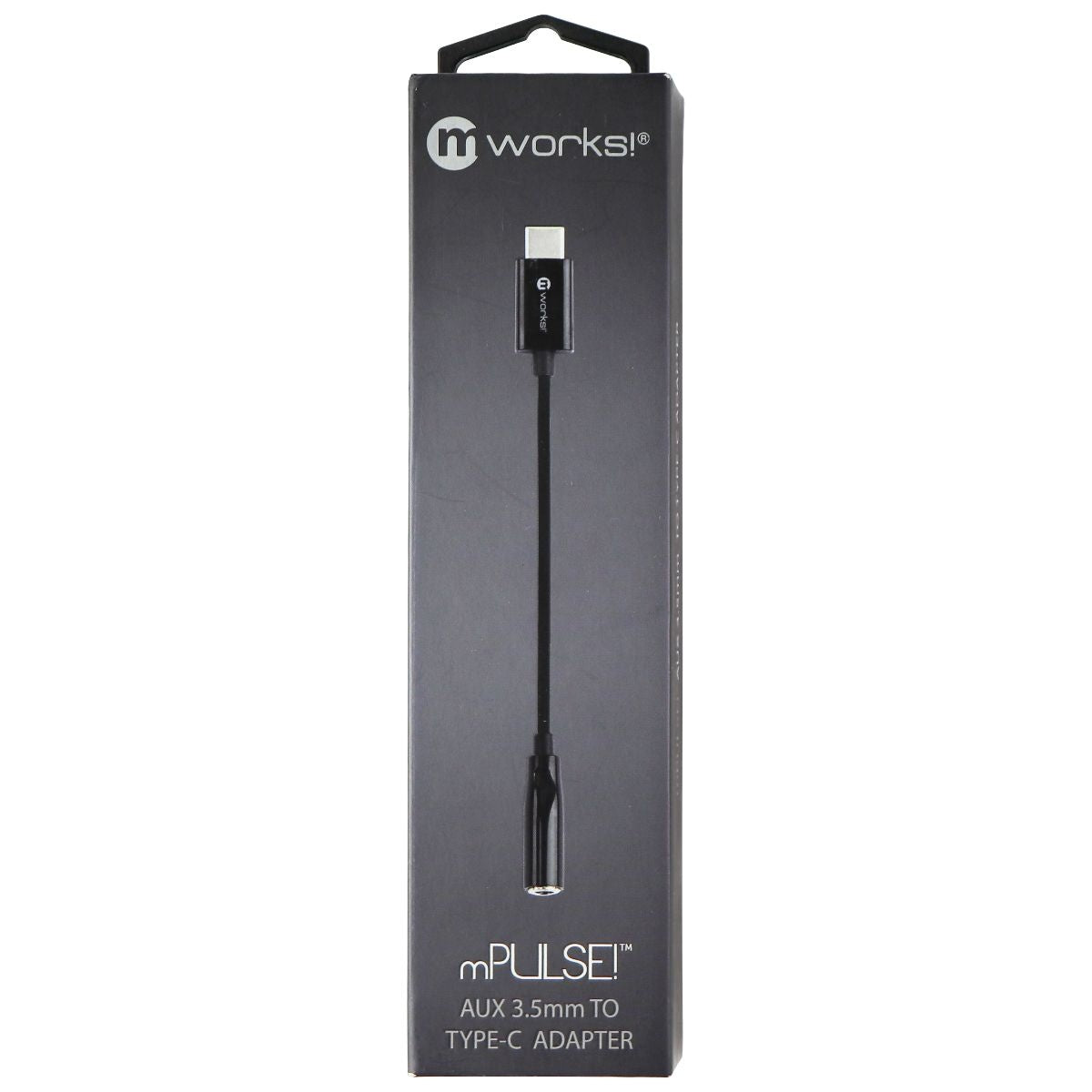 mWorks! mPULSE! Aux 3.5mm to Type-C Audio Adapter - Black Cell Phone - Cables & Adapters mWorks! - Simple Cell Bulk Wholesale Pricing - USA Seller