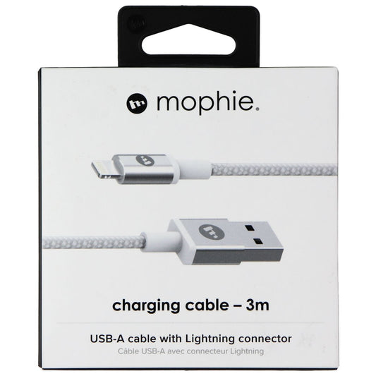 mophie Fast Charge USB-A Cable with 8-Pin Connector - 3M Cable - White Cell Phone - Cables & Adapters Mophie - Simple Cell Bulk Wholesale Pricing - USA Seller