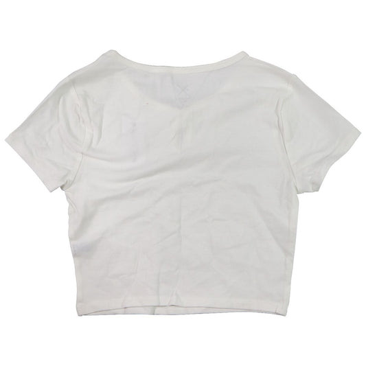 Pacsun Basic Tee with Single-Button Neck for Women - White (Size: S) Other Sporting Goods PacSun    - Simple Cell Bulk Wholesale Pricing - USA Seller