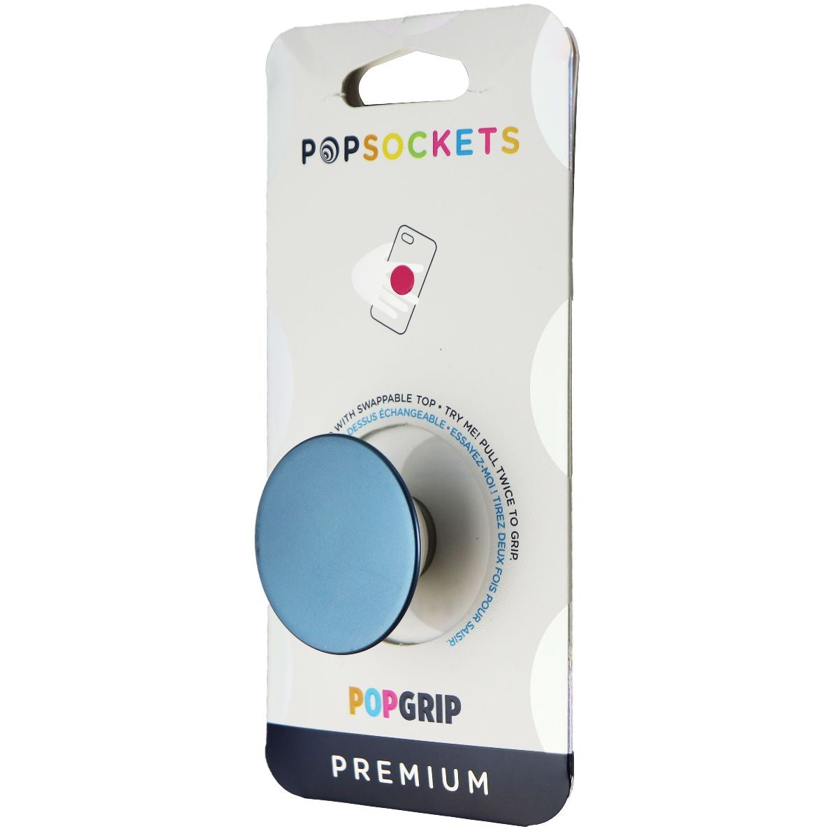 PopSockets PopGrip with Swappable Top for Phones & Tablets - Aluminum Batik Blue Cell Phone - Mounts & Holders PopSockets    - Simple Cell Bulk Wholesale Pricing - USA Seller