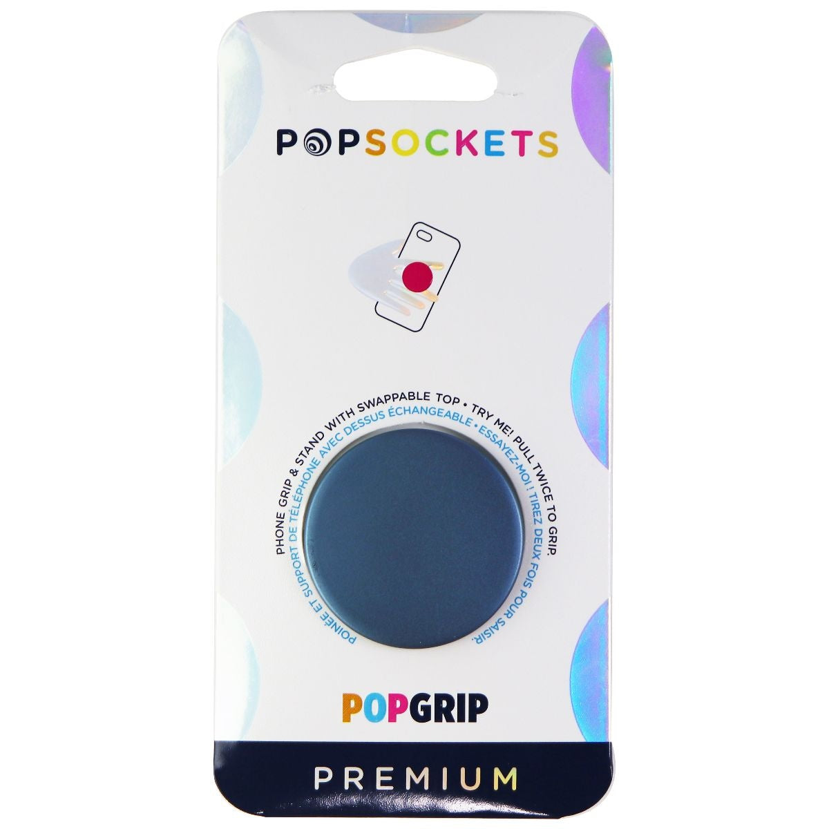 PopSockets PopGrip with Swappable Top for Phones & Tablets - Aluminum Batik Blue Cell Phone - Mounts & Holders PopSockets    - Simple Cell Bulk Wholesale Pricing - USA Seller