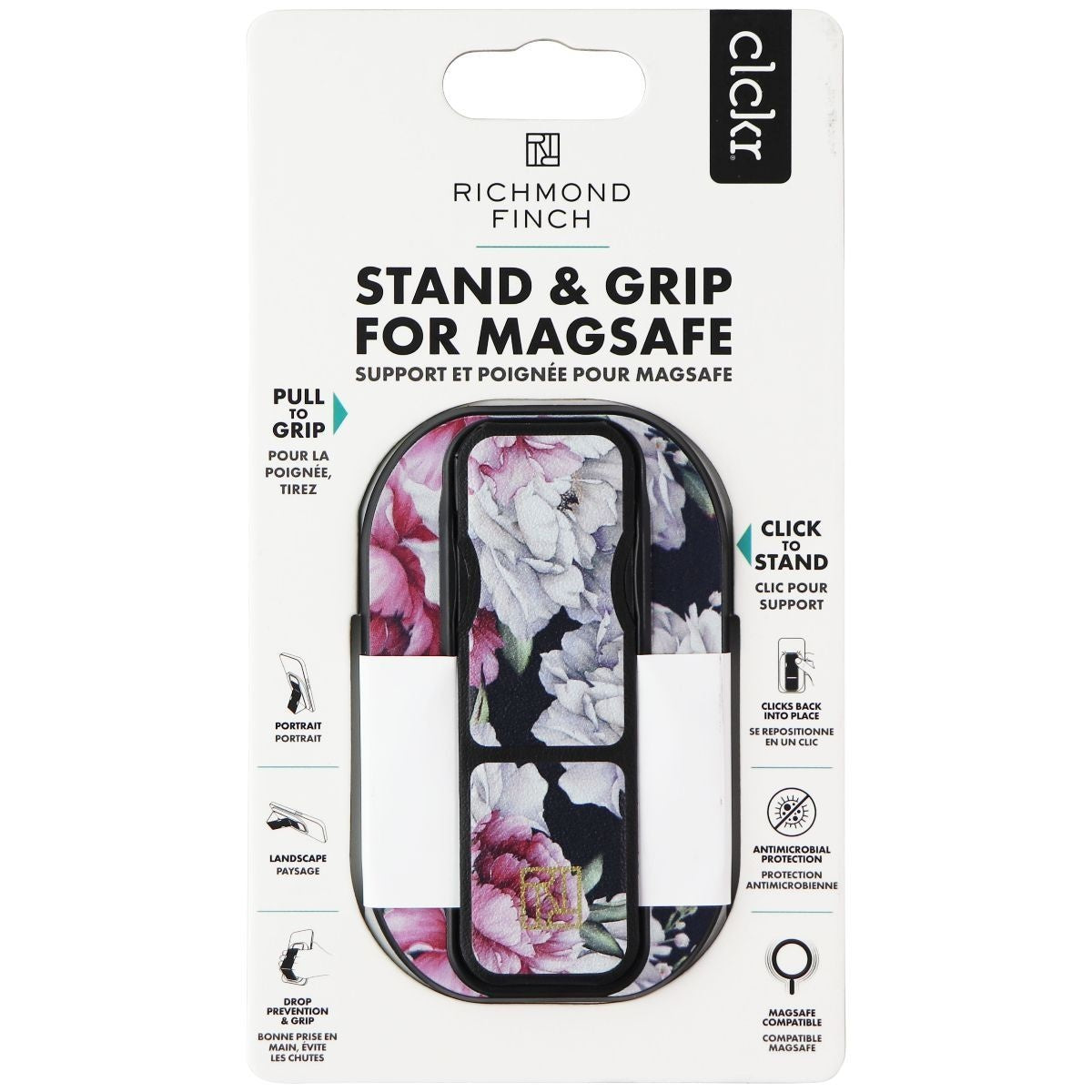 CLCKR Stand and Grip Kickstand with MagSafe for iPhone - Blossom Cell Phone - Mounts & Holders Clckr - Simple Cell Bulk Wholesale Pricing - USA Seller