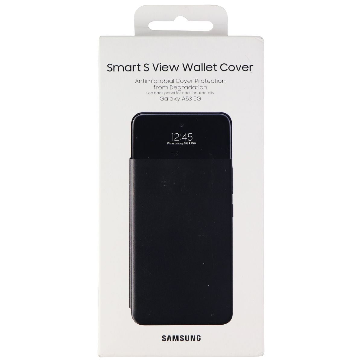 Samsung Smart S View Wallet Cover for Samsung Galaxy A53 5G - Black Cell Phone - Cases, Covers & Skins Samsung    - Simple Cell Bulk Wholesale Pricing - USA Seller