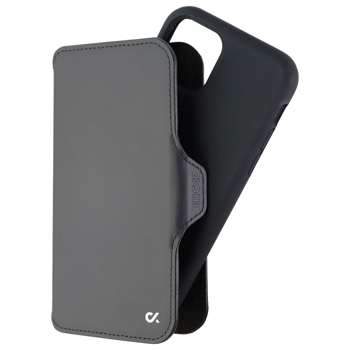 Ercko 2-in-1 Leather Magnetic Wallet & Silicone Case for iPhone 11 Pro - Black Cell Phone - Cases, Covers & Skins Ercko - Simple Cell Bulk Wholesale Pricing - USA Seller