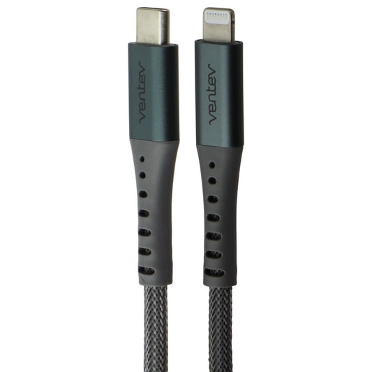 Ventev (10-Ft) ChargeSync USB-C to Lightning 8-Pin Braided Cable - Steel Gray Cell Phone - Cables & Adapters Ventev - Simple Cell Bulk Wholesale Pricing - USA Seller