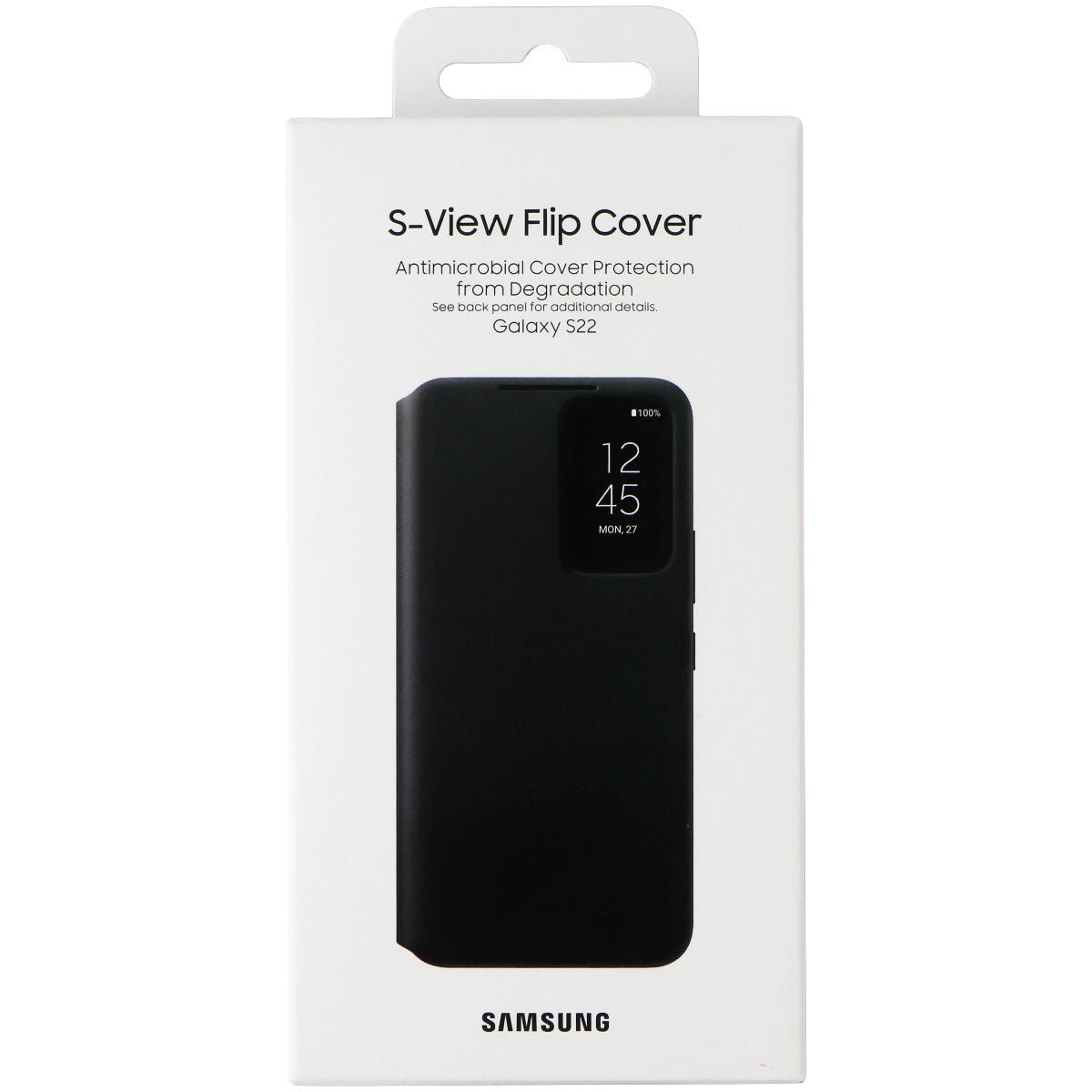 SAMSUNG Official S-View Flip Cover Case for Samsung Galaxy S22 - Black Cell Phone - Cases, Covers & Skins Samsung - Simple Cell Bulk Wholesale Pricing - USA Seller