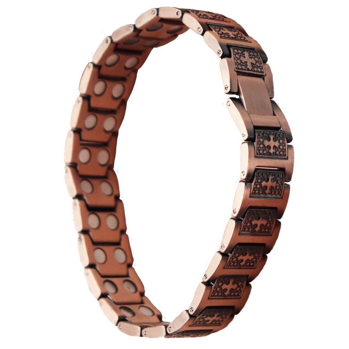 Chain Link Wrist Band Heavy Metal Stainless Steel Bracelet - Rose Gold / Cross Other Sporting Goods Unbranded - Simple Cell Bulk Wholesale Pricing - USA Seller