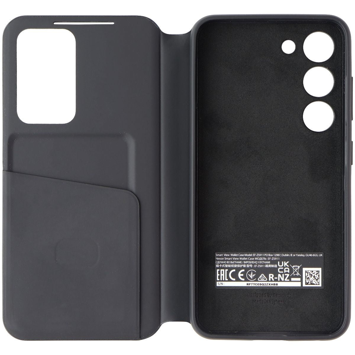 Samsung S-View Wallet Case for Samsung Galaxy S23 - Black (EF-ZS911CBE) Cell Phone - Cases, Covers & Skins Samsung    - Simple Cell Bulk Wholesale Pricing - USA Seller