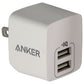 Anker (5V/2.4A) PowerPort mini Dual USB Wall Charger - White (A2620) Cell Phone - Chargers & Cradles Anker - Simple Cell Bulk Wholesale Pricing - USA Seller