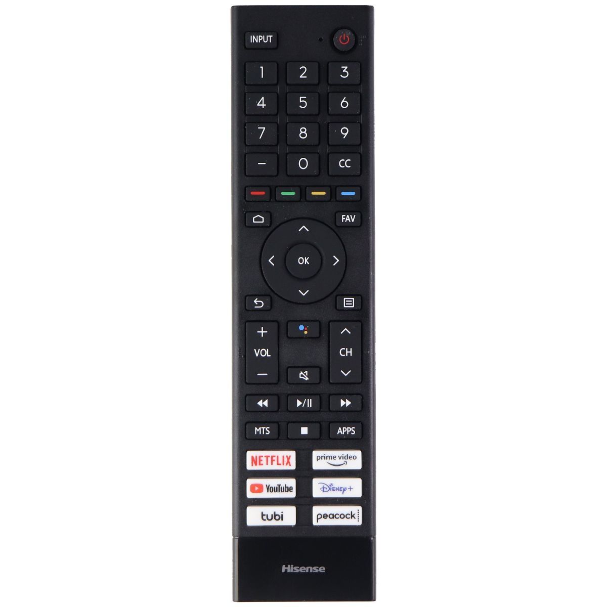 Hisense Remote Control (ERF3J80H) with Netflix/Prime/YouTube/(Disney+) - Black TV, Video & Audio Accessories - Remote Controls Hisense    - Simple Cell Bulk Wholesale Pricing - USA Seller