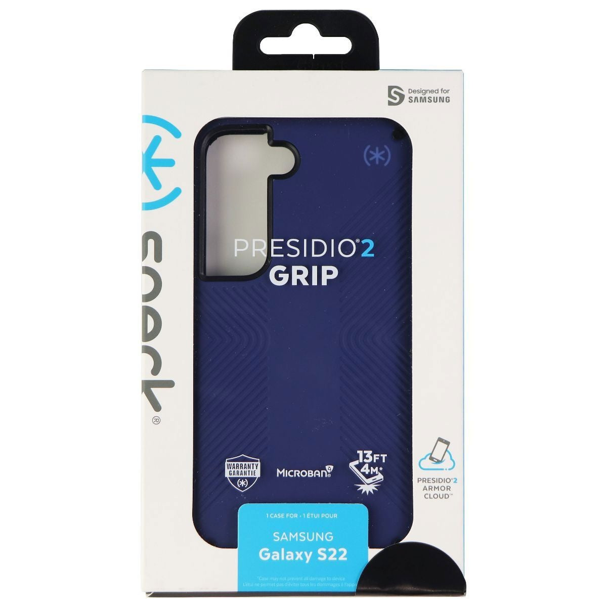 Speck Presidio2 Grip Case for Samsung Galaxy S22 - Coastal Blue/Black/Storm Blue