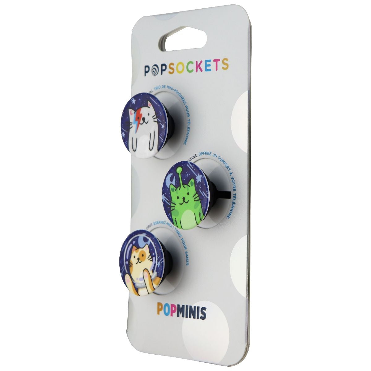 PopSockets PopMinis: Mini Grips for Phones & Tablets (3 Pack) - Cosmo Cats Cell Phone - Mounts & Holders PopSockets - Simple Cell Bulk Wholesale Pricing - USA Seller