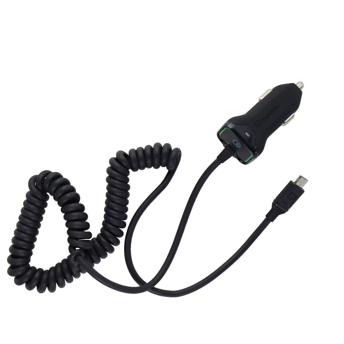 Qmadix (2-Amp) Micro-USB Car Charger with Quick Charge 2.0 - Black Cell Phone - Chargers & Cradles Qmadix - Simple Cell Bulk Wholesale Pricing - USA Seller