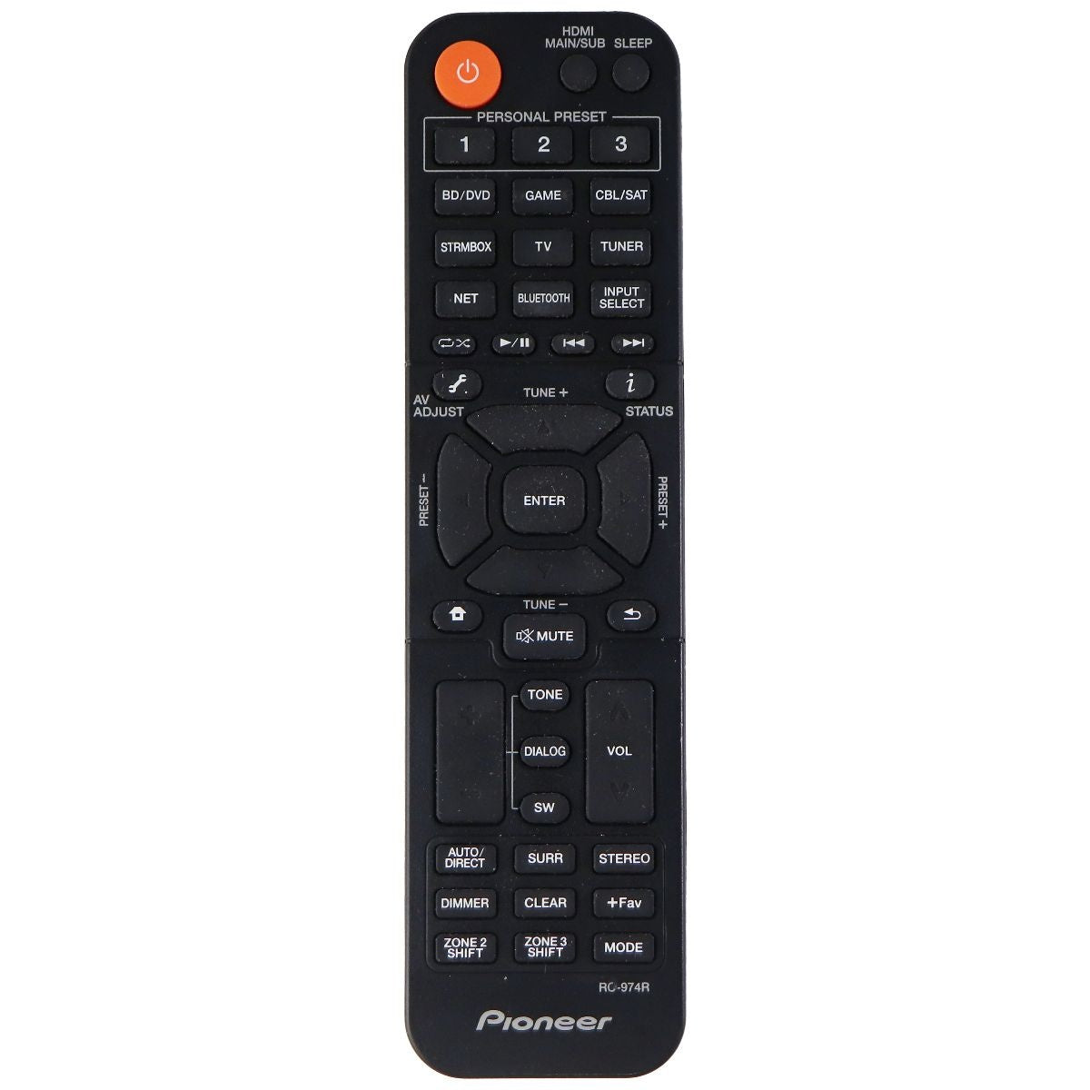 Pioneer OEM Remote Control (RC-974R) for Select Pioneer Systems - Black TV, Video & Audio Accessories - Remote Controls Pioneer    - Simple Cell Bulk Wholesale Pricing - USA Seller