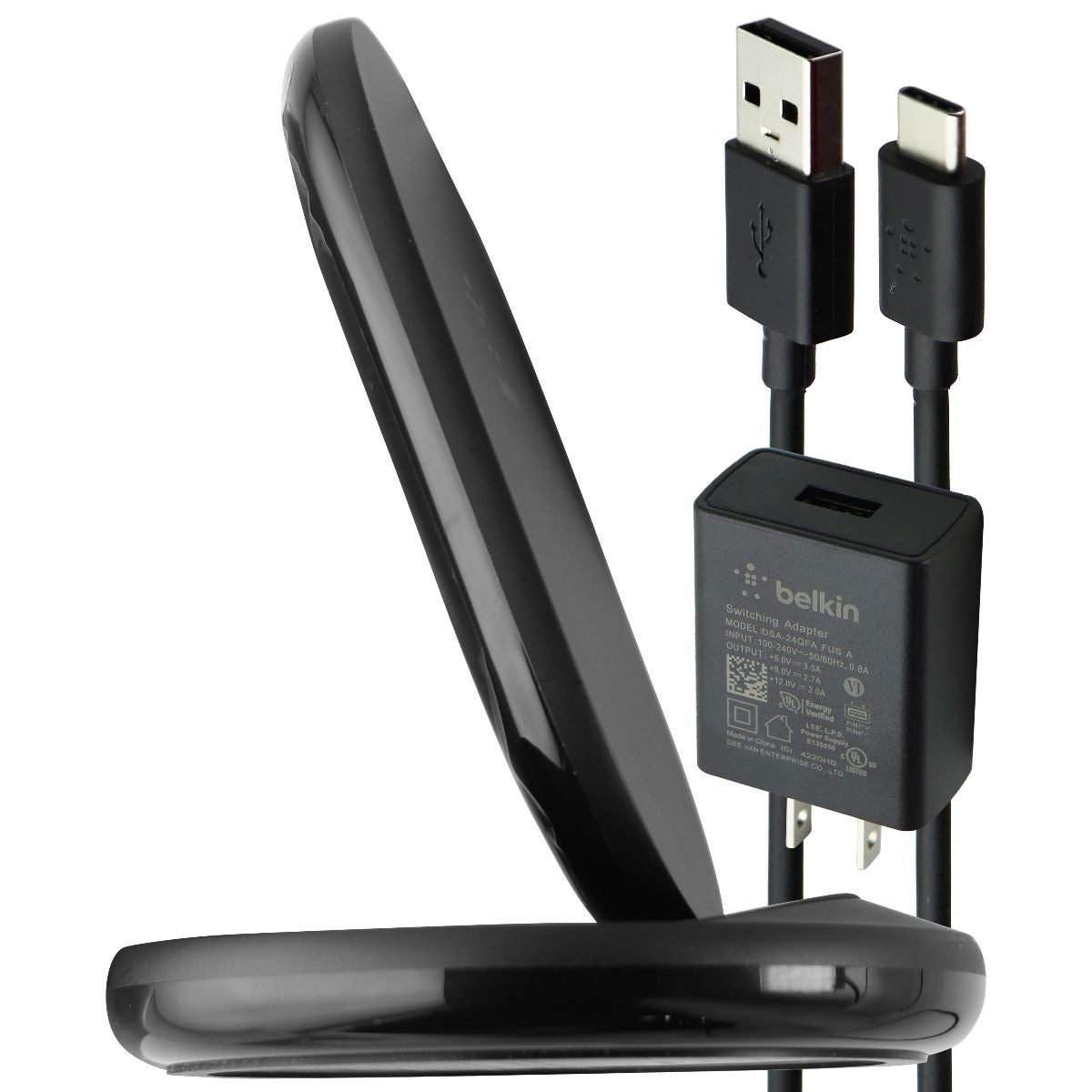 Belkin Boost Charge Wireless Charging Stand (15W) for smartphones - Black Cell Phone - Chargers & Cradles Belkin - Simple Cell Bulk Wholesale Pricing - USA Seller
