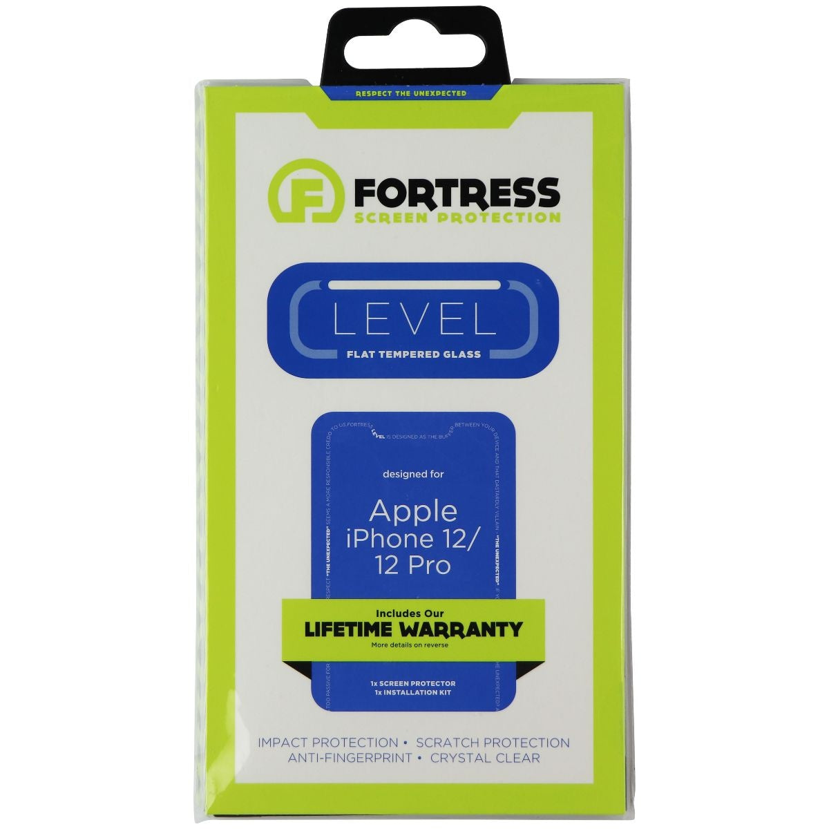Fortress LEVEL Flat Tempered Glass for Apple iPhone 12 / 12 Pro - Clear Cell Phone - Screen Protectors Fortress    - Simple Cell Bulk Wholesale Pricing - USA Seller