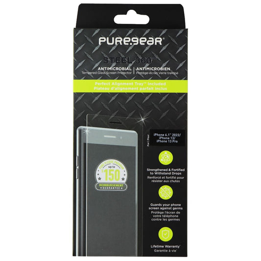 PureGear Steel 360 Screen Protector for iPhone 14/14 Pro/13/13 Pro - Clear Cell Phone - Screen Protectors PureGear - Simple Cell Bulk Wholesale Pricing - USA Seller