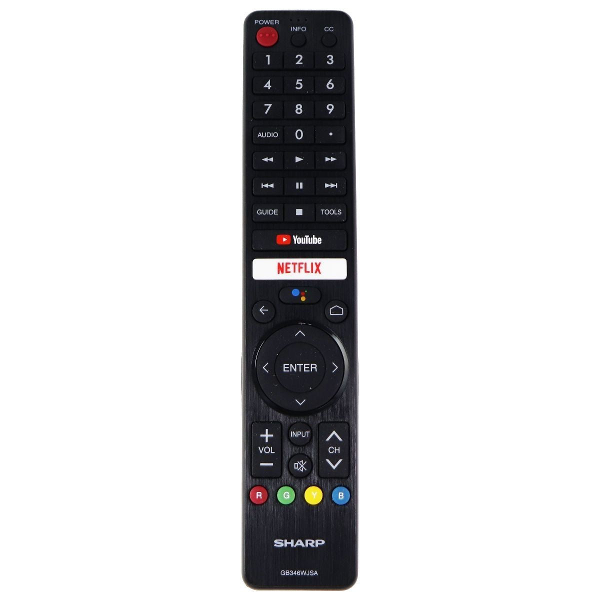 Sharp Remote Control (GB346WJSA) with Netflix for Select Sharp TV - Black TV, Video & Audio Accessories - Remote Controls SHARP - Simple Cell Bulk Wholesale Pricing - USA Seller