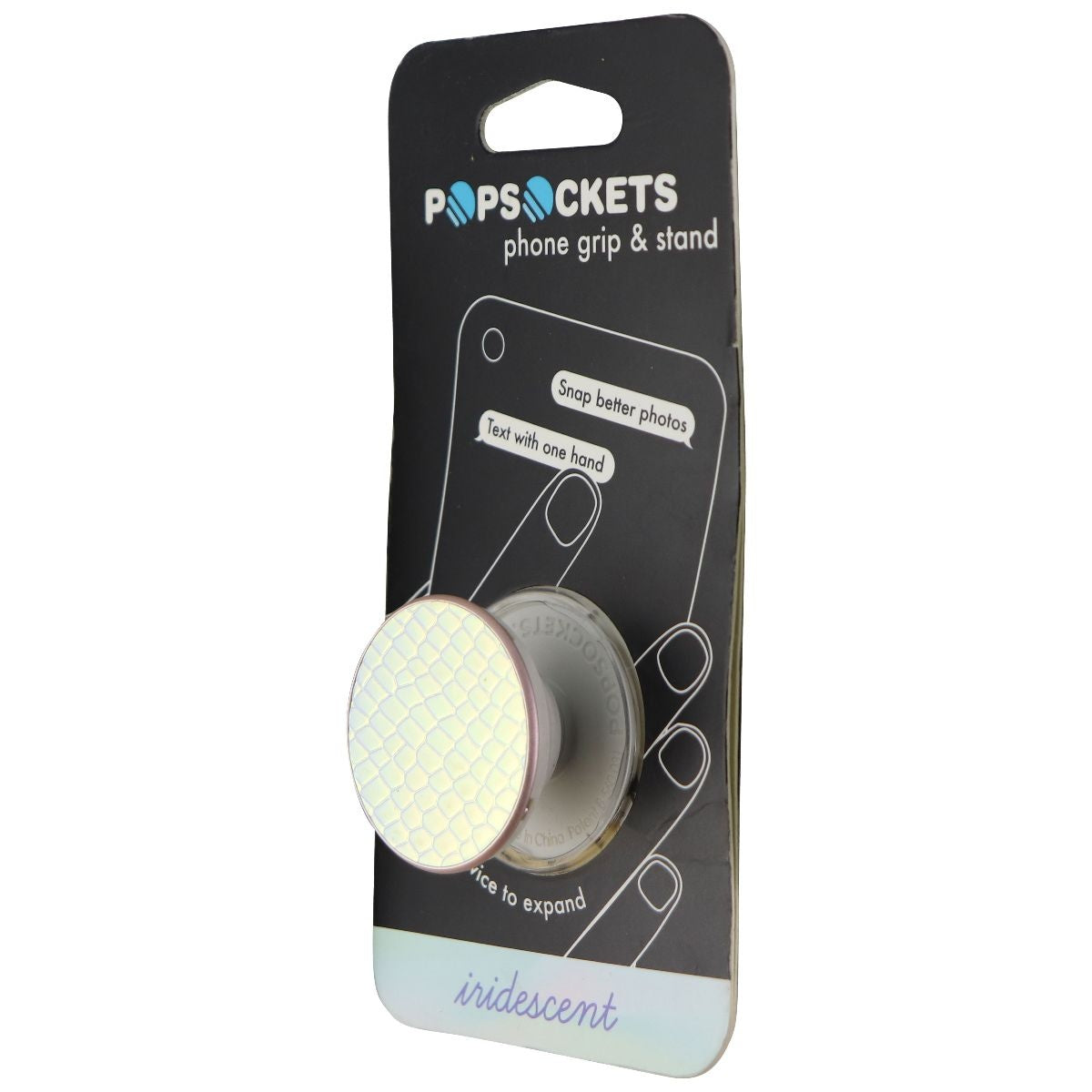 PopSockets Collapsible Grip & Stand for Phones & Tablets - Iridescent Snakeskin Cell Phone - Mounts & Holders PopSockets    - Simple Cell Bulk Wholesale Pricing - USA Seller