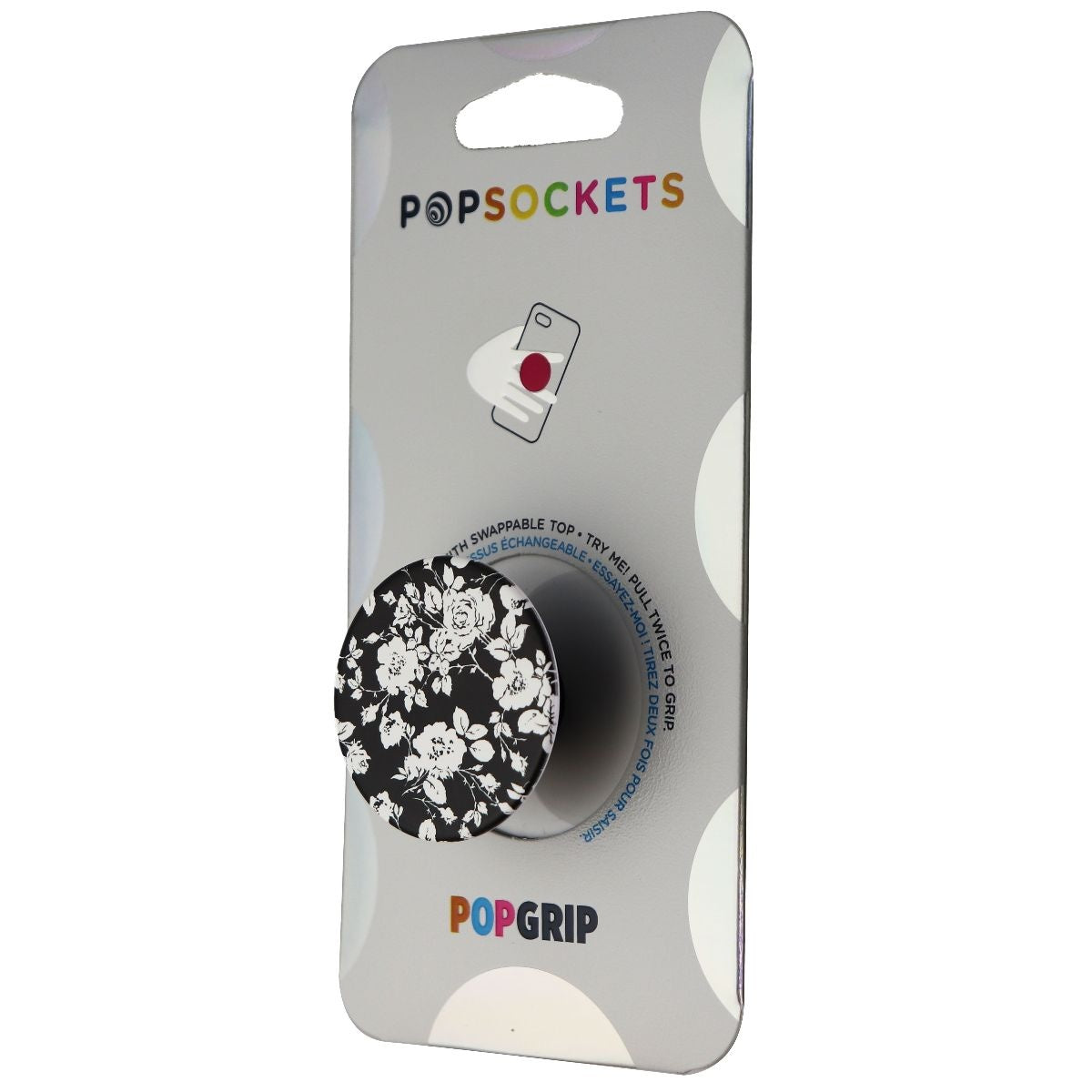 PopSockets: PopGrip with Swappable Top for Phones and Tablets - Monochrome Rose Cell Phone - Mounts & Holders PopSockets - Simple Cell Bulk Wholesale Pricing - USA Seller