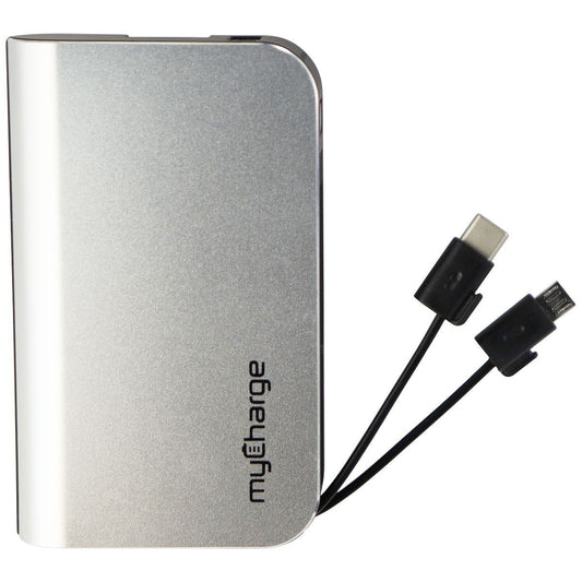 myCharge HUBPLUS-C 6700 mAh Portable Charger with USB-C + Micro-USB - Silver Cell Phone - Chargers & Cradles myCharge    - Simple Cell Bulk Wholesale Pricing - USA Seller