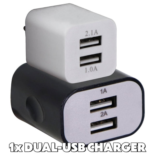 Mixed/Generic Dual USB Wall Charger Travel Adapters (2.0A and Up) Mixed Brands Cell Phone - Chargers & Cradles Unbranded    - Simple Cell Bulk Wholesale Pricing - USA Seller