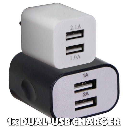 Mixed/Generic Dual USB Wall Charger Travel Adapters (2.0A and Up) Mixed Brands Cell Phone - Chargers & Cradles Unbranded - Simple Cell Bulk Wholesale Pricing - USA Seller